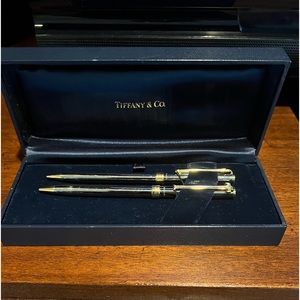 Tiffany & Co. Sterling Silver Pencil and Ballpoint Pen Set & Box